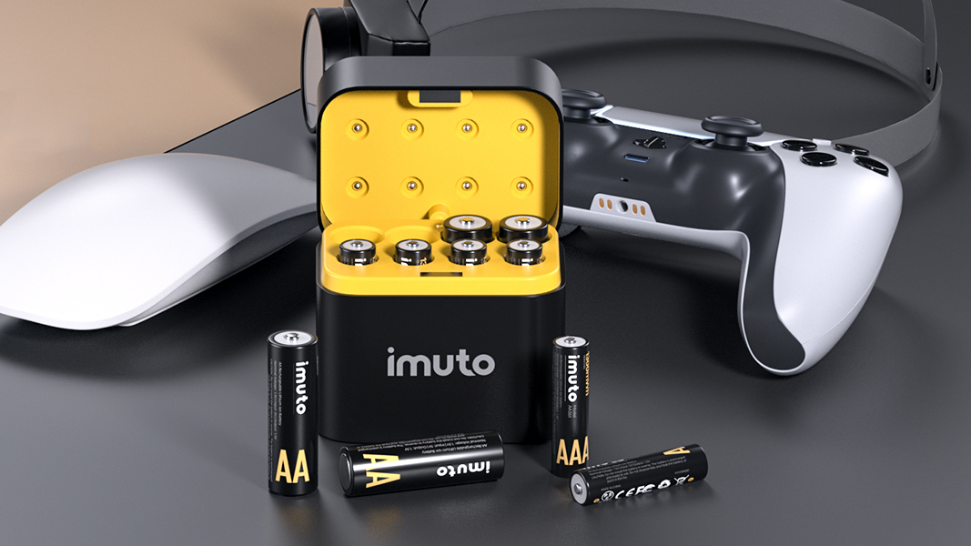 Imuto Rechargeable 4 AAA and 4 AA Batteries with Charger Imuto Rechargeable 4 AAA and 4 AA Batteries with Charger
