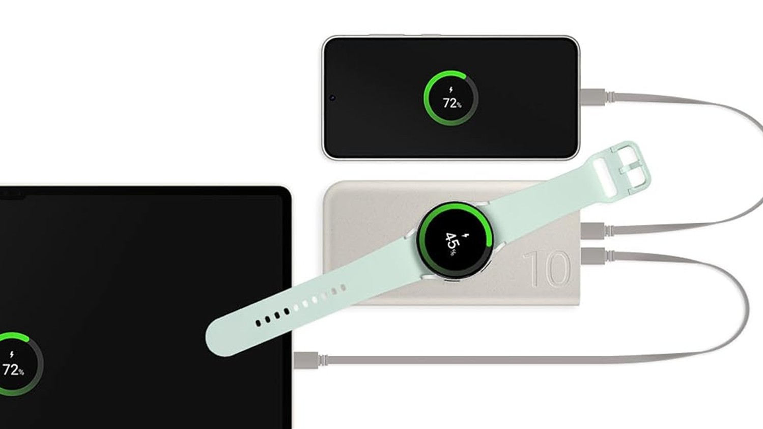 SAMSUNG 25W 10000mAh Battery Pack Wireless Charger Press Image