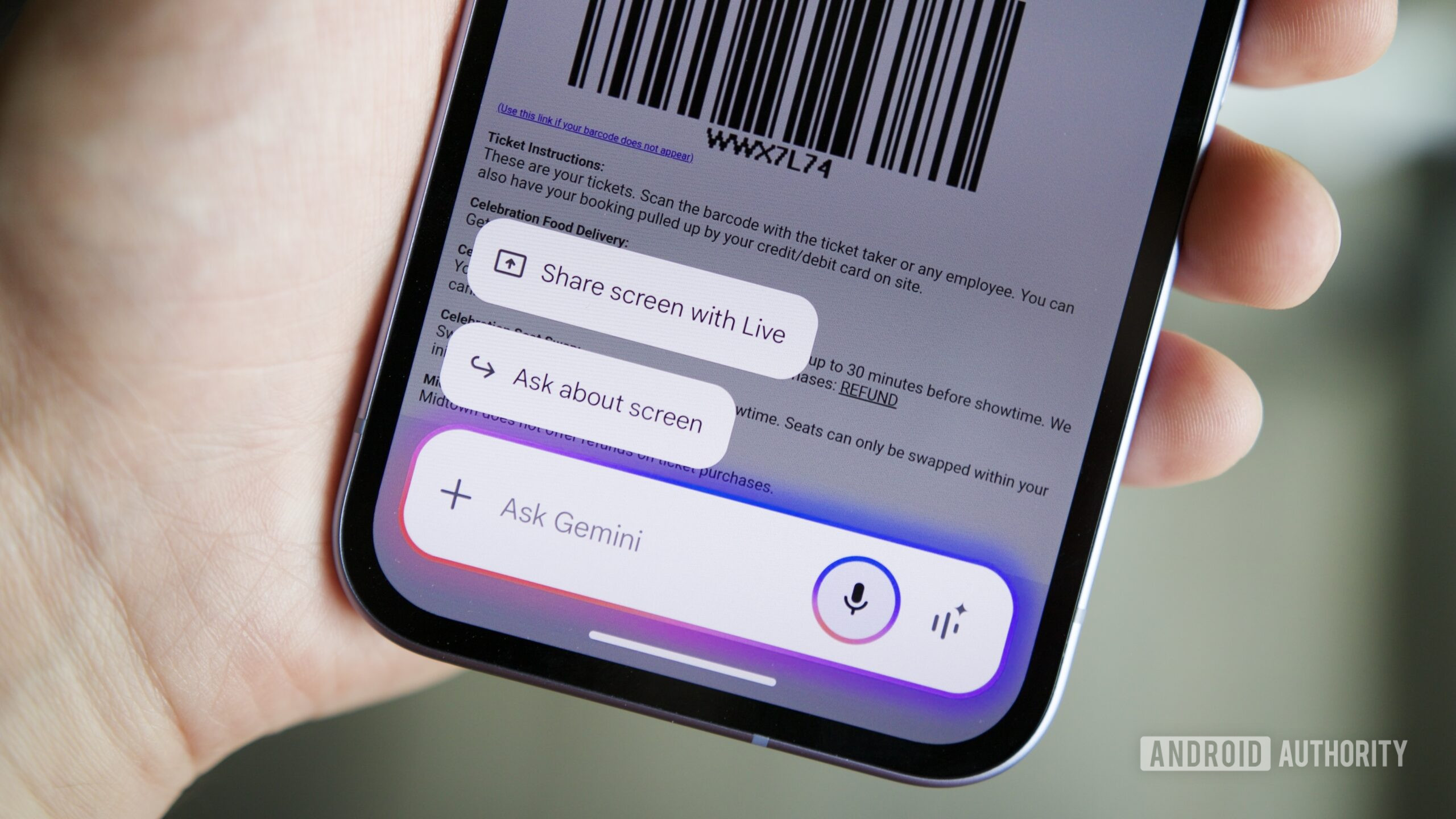 google gemini android prompt ask about screen hero 1 Gemini prompt on an Android phone.