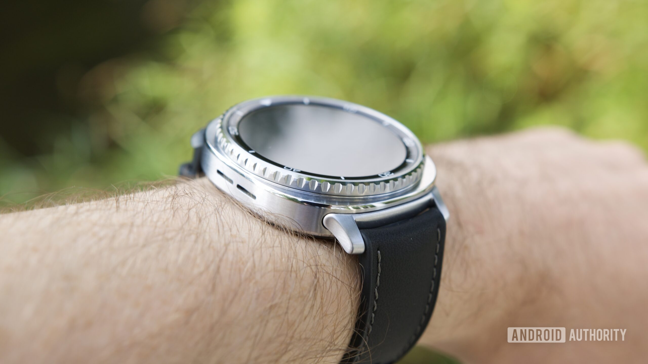 samsung galaxy watch 8 classic review 7 A side view of someone wearing the Galaxy Watch 8 Classic.