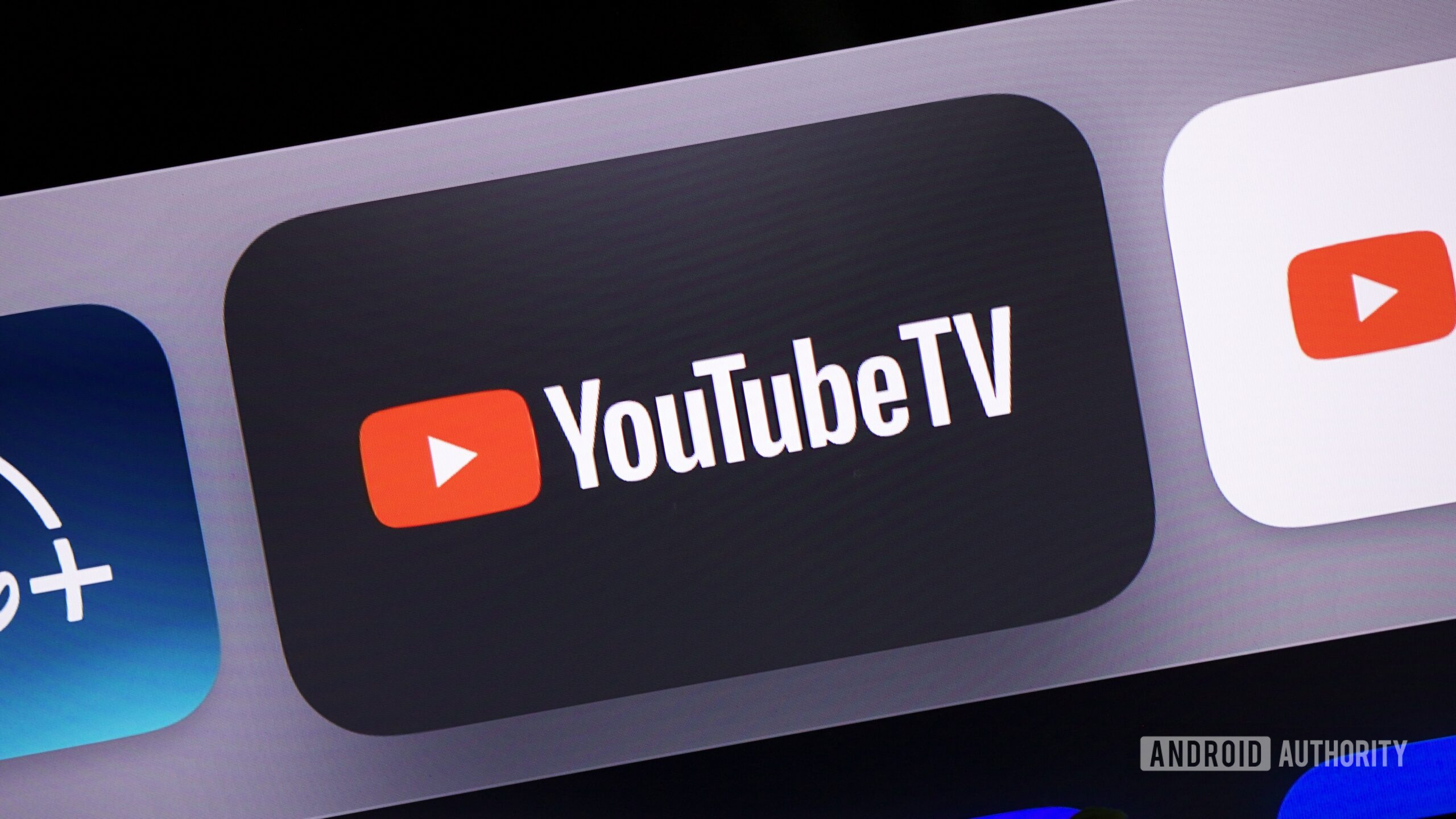 The YouTube TV app logo, as shown on an Apple TV.