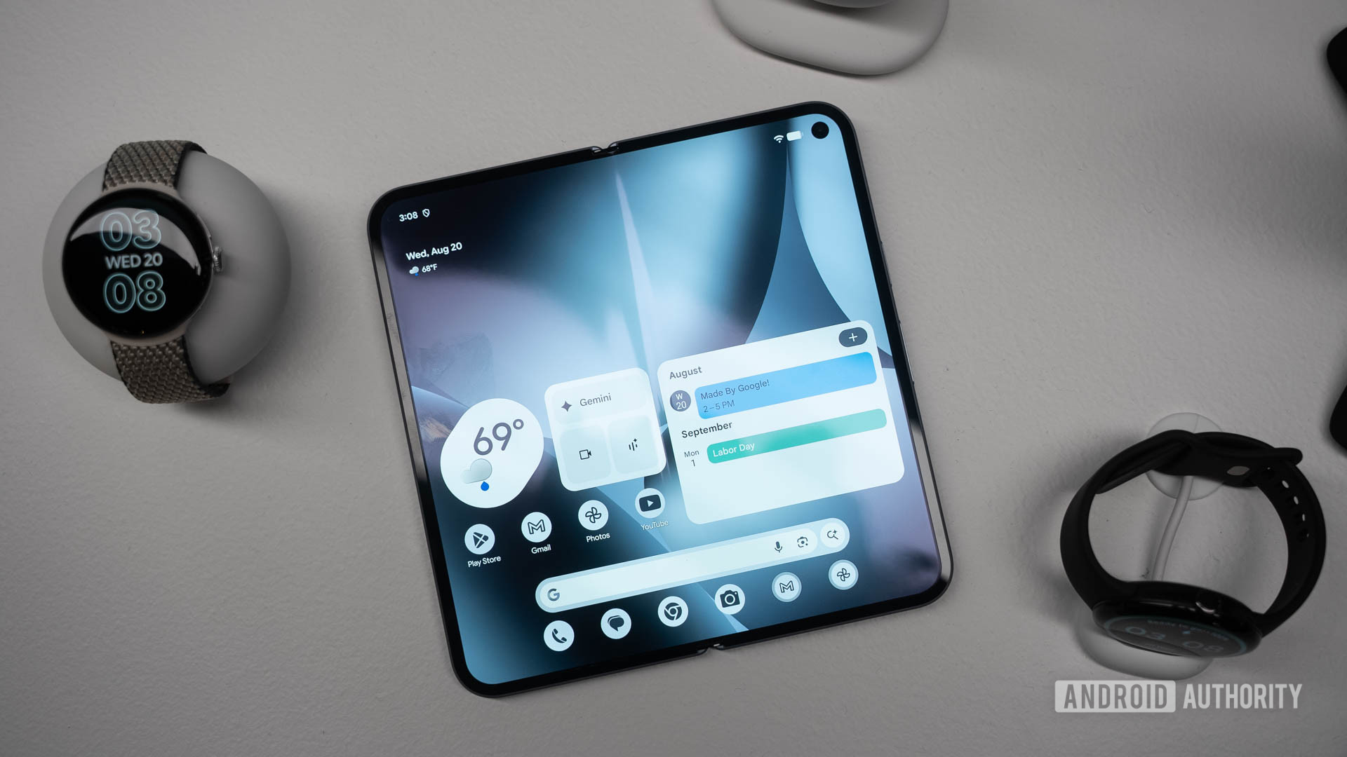 Google Pixel 10 Pro Fold open on table