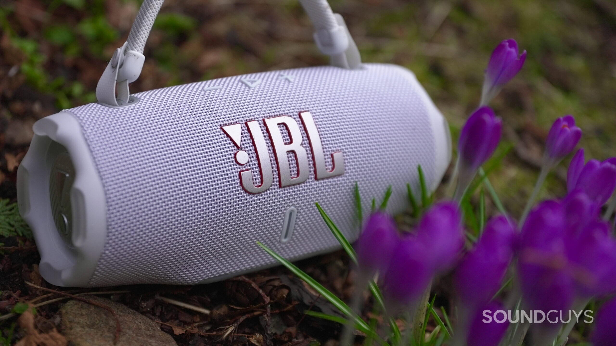 JBL Charge 6 next to flowers