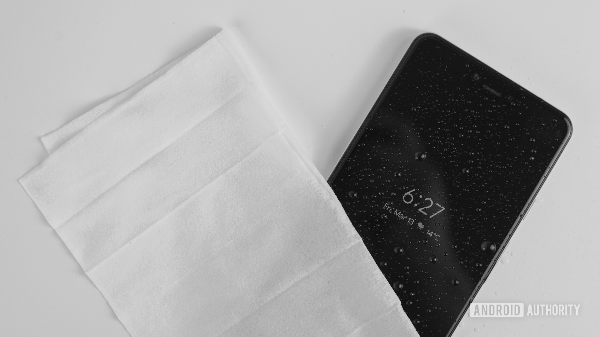 Phone with disinfectant wipes 4