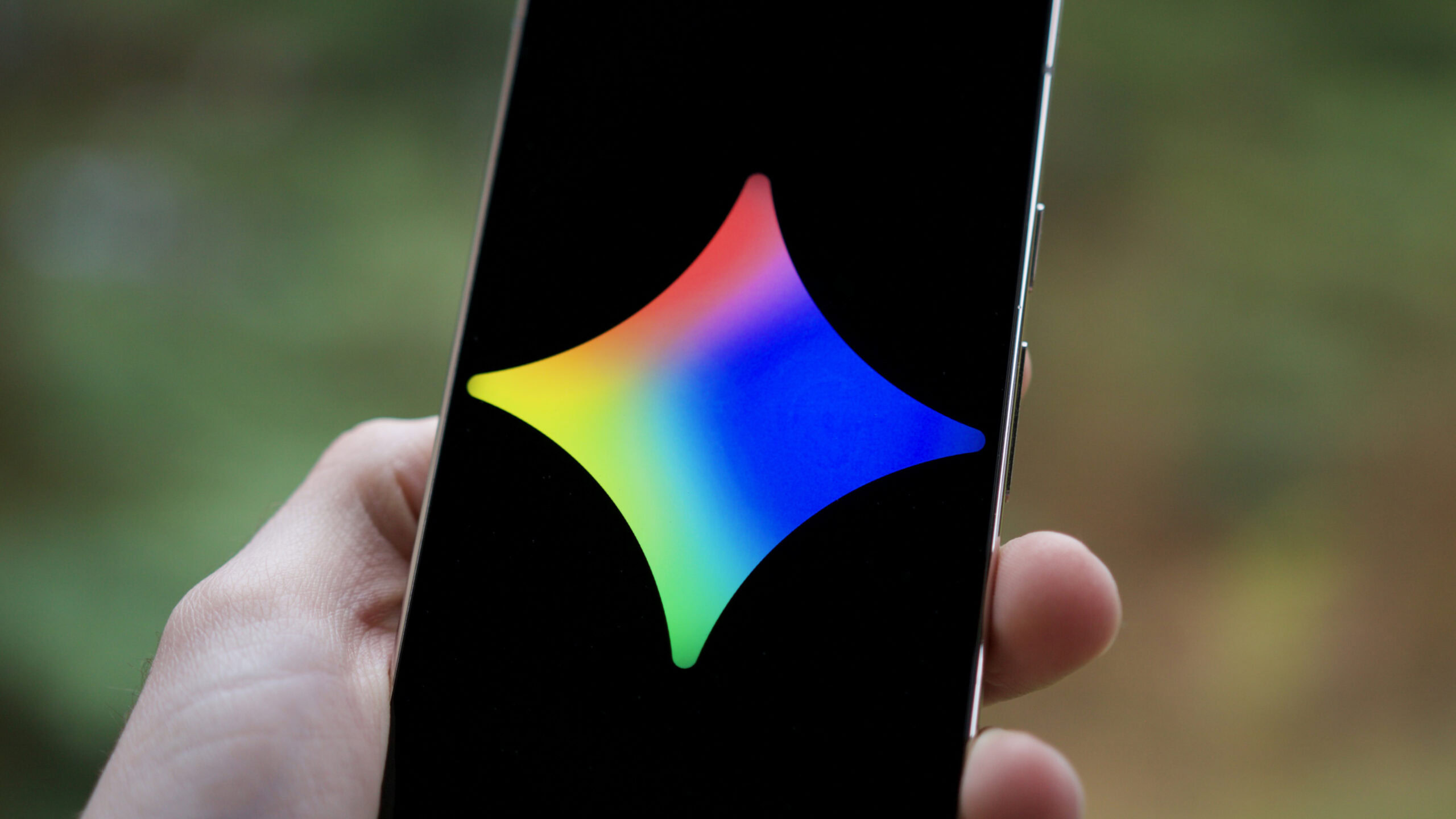 The Gemini logo on an Android phone.