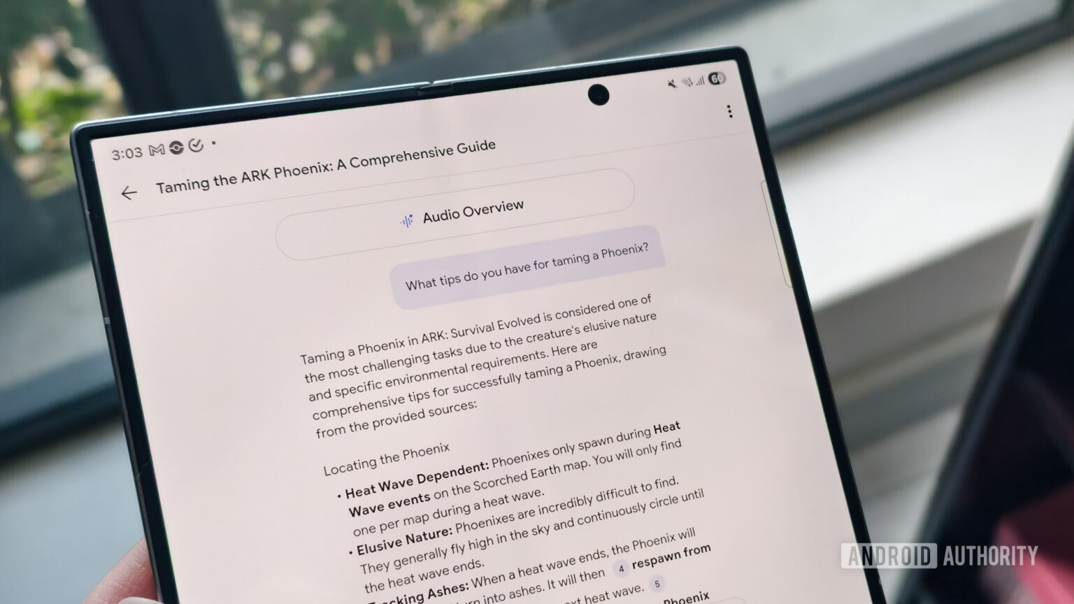 information about taming a phoenix in notebooklm