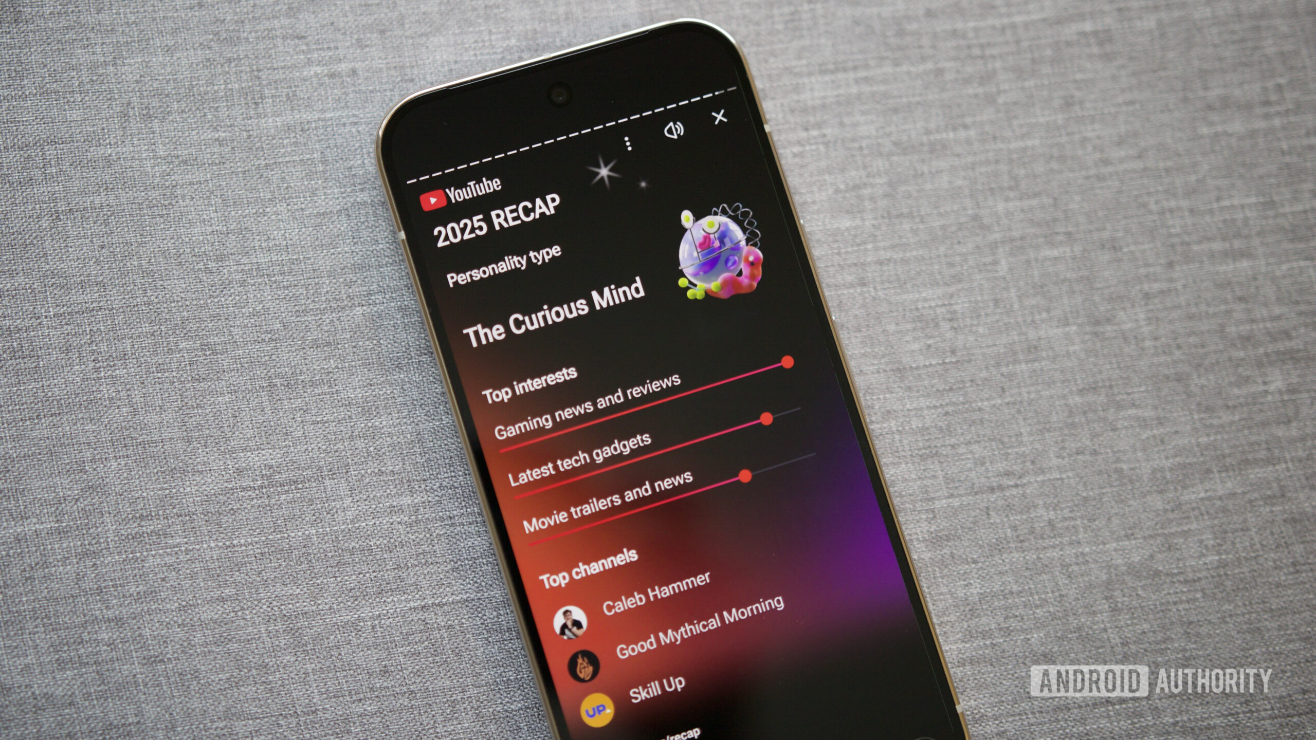 YouTube Recap running on an Android phone.