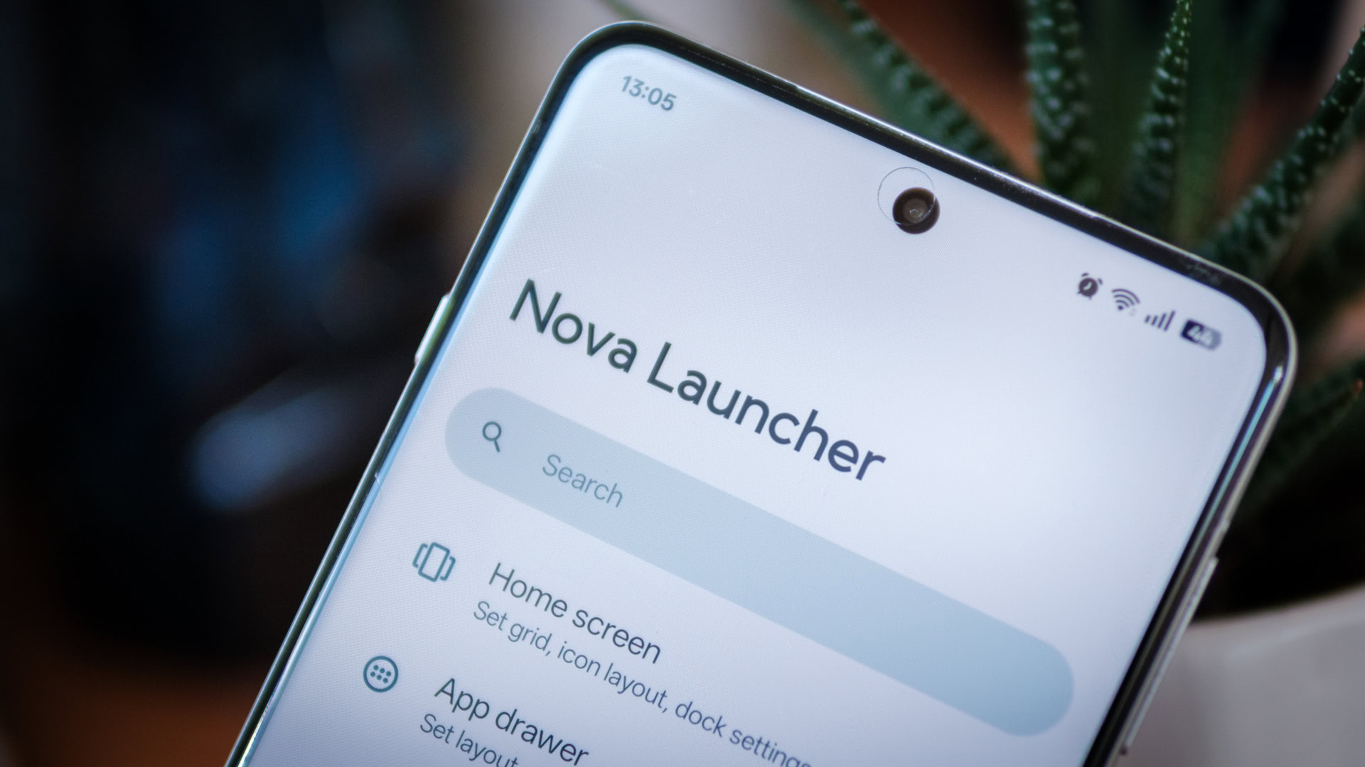 Nova Launcher title close up