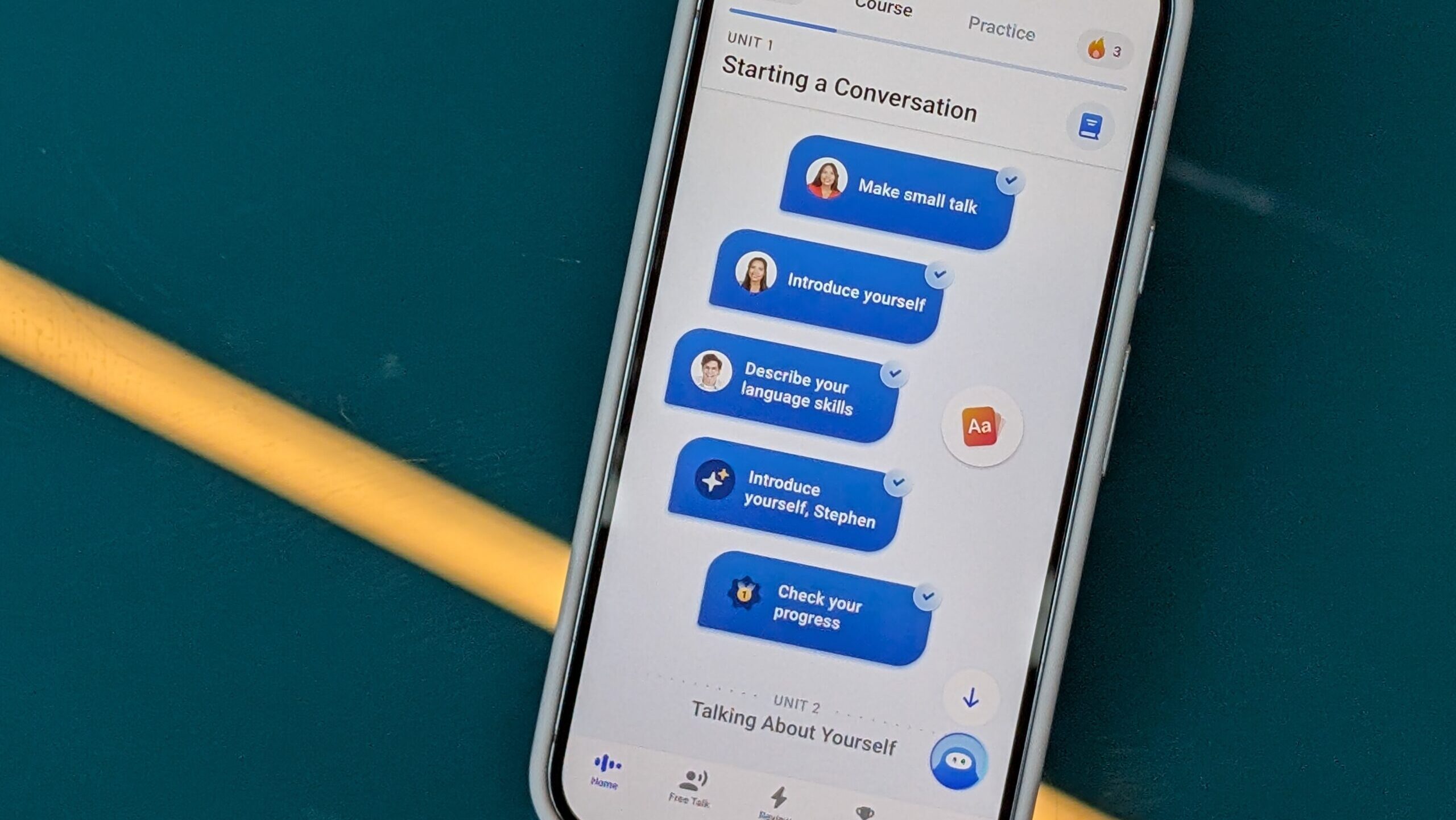 Speak language learning app on Google Pixel 10 Pro