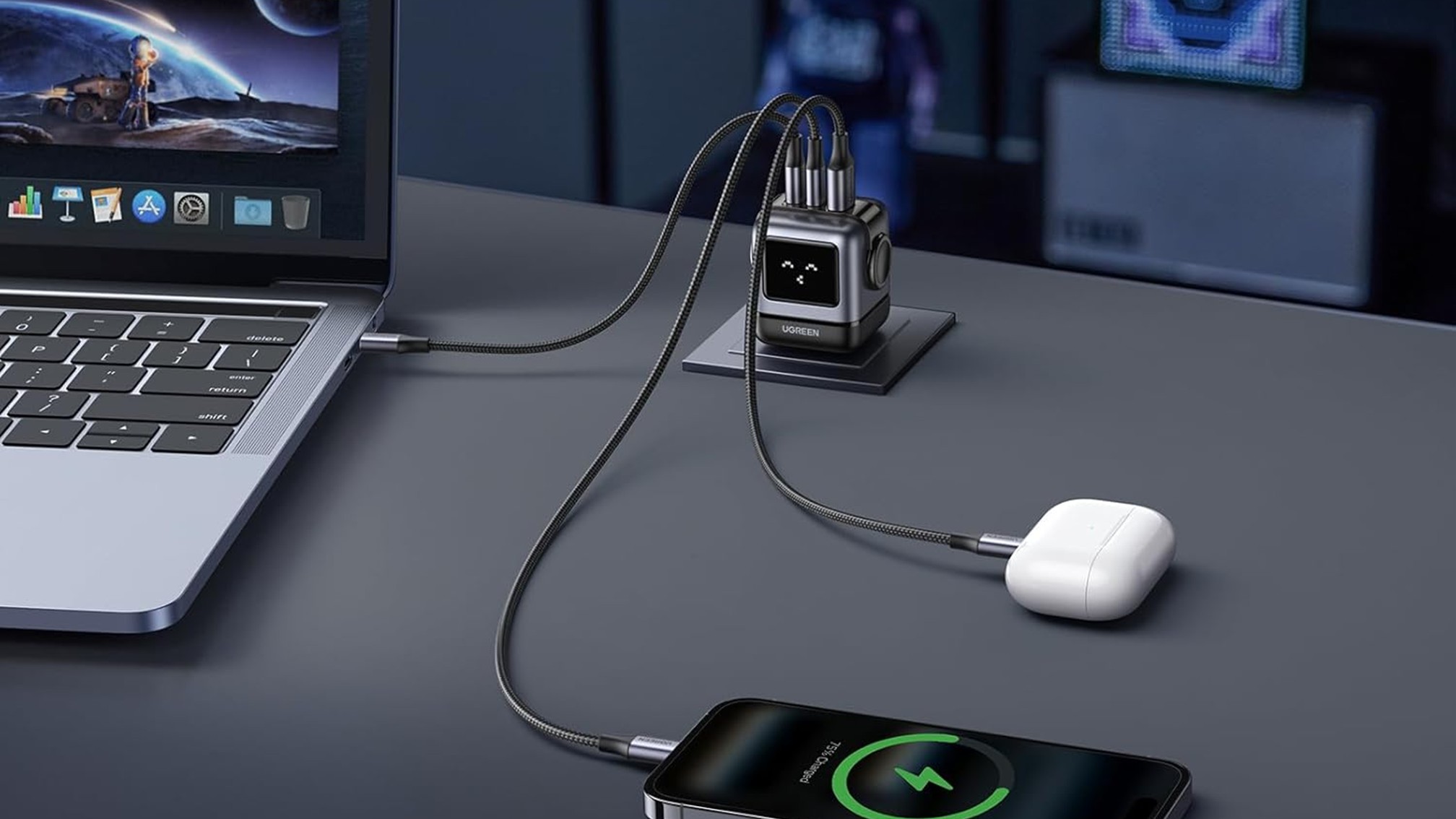 UGREEN Uno 65W 3 Port GaN Fast Charger Press Image