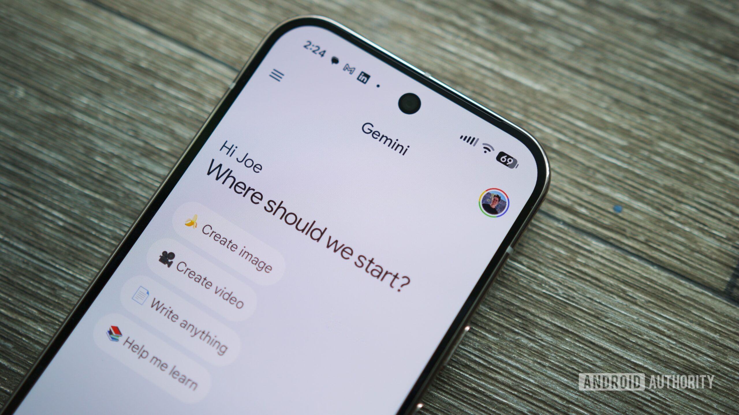 Gemini app running on a Pixel.