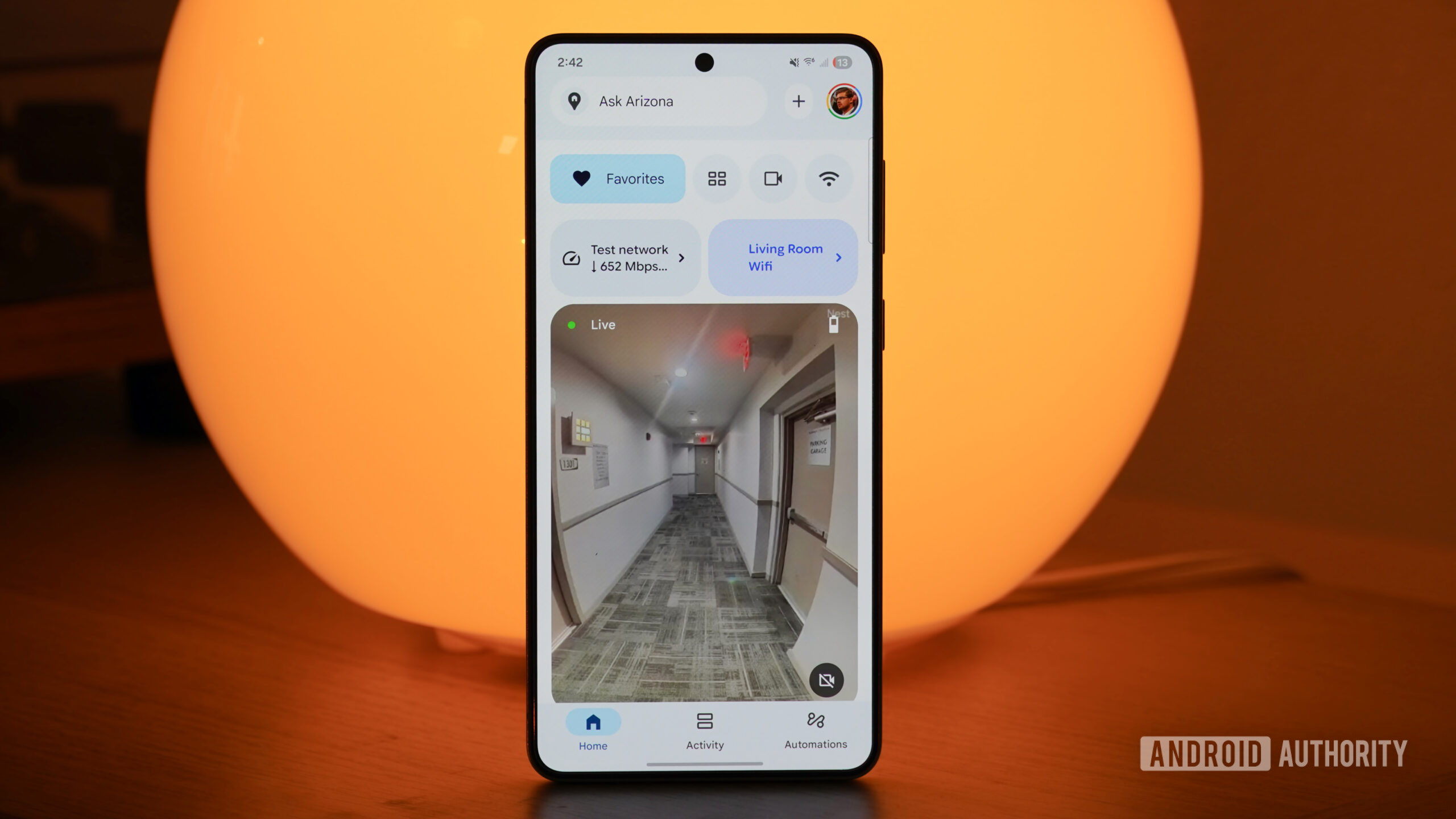 The new Google Home app view with Google Home Premium
