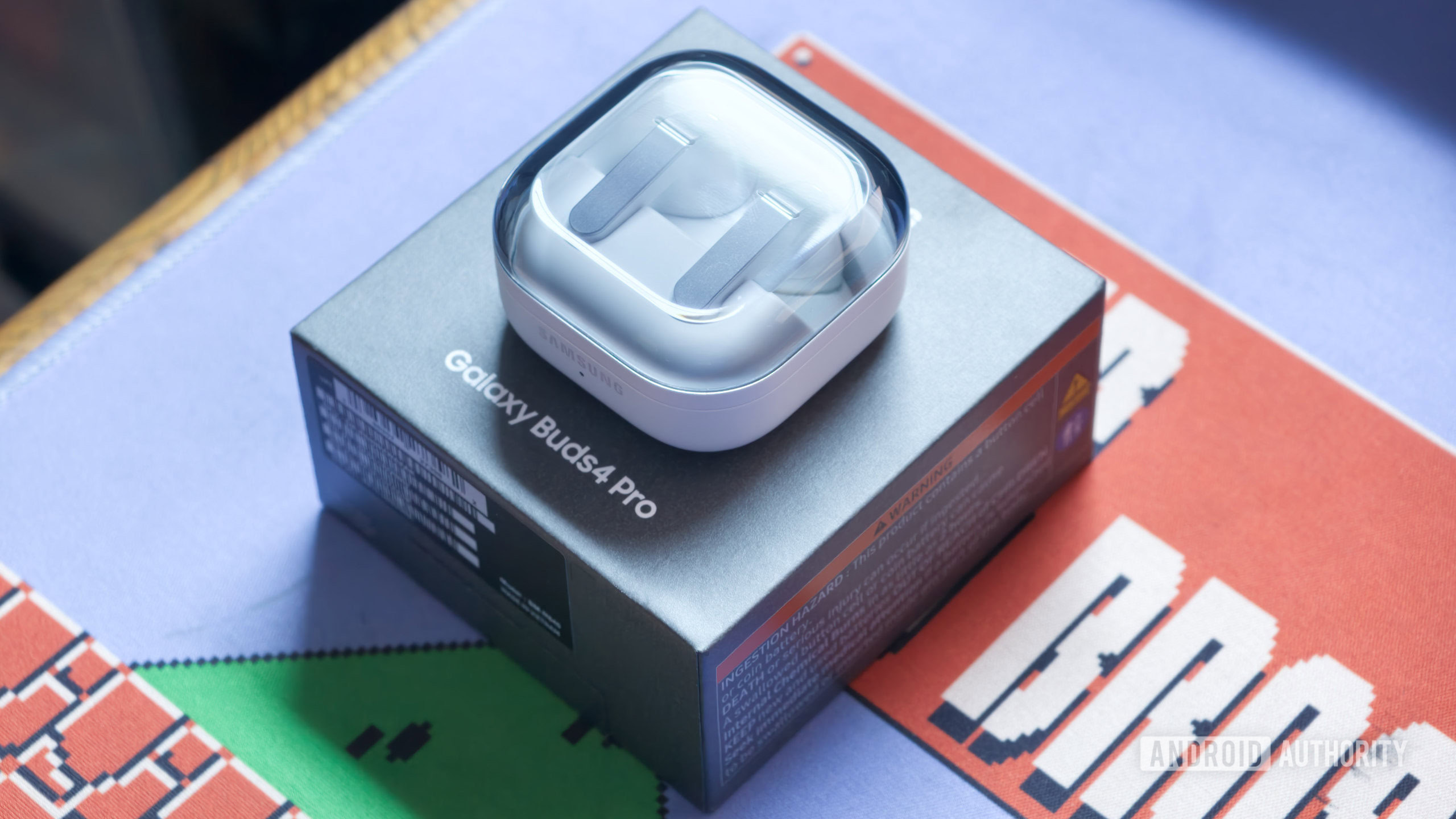 Samsung Galaxy Buds 4 Pro buds in case with box