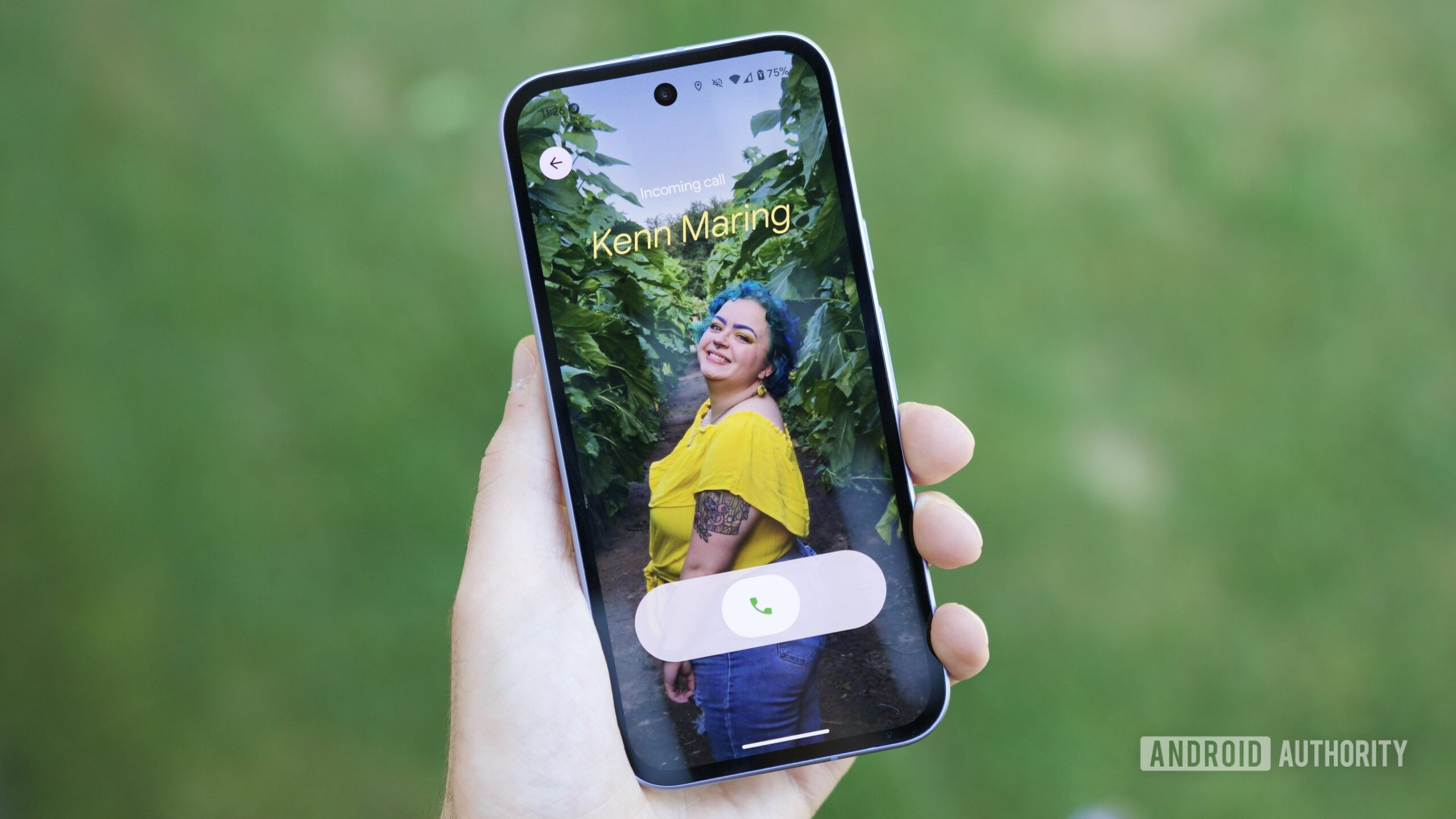 A preview of Google's new Calling Cards on an Android phone.