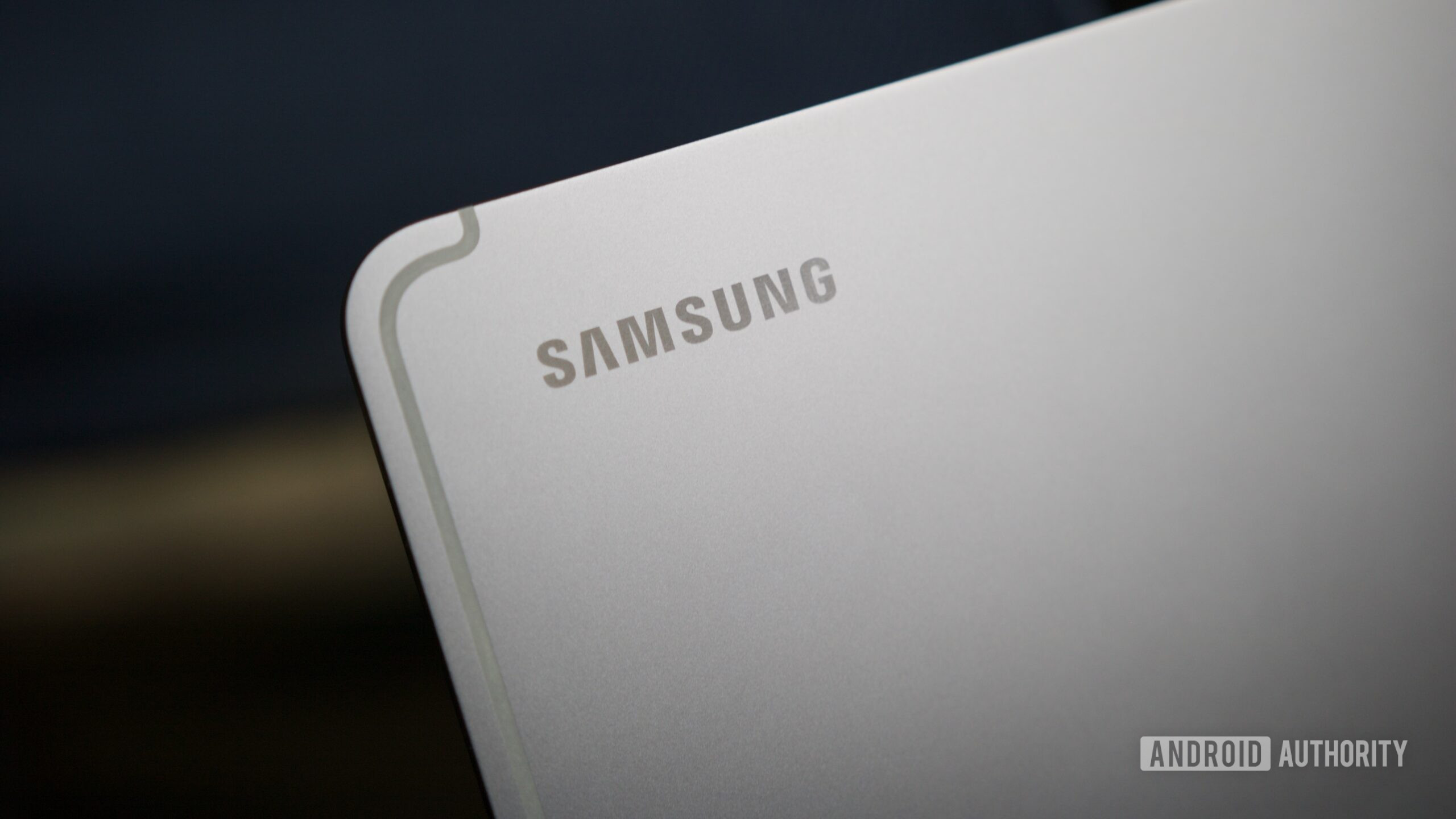 Samsung logo on the Samsung Galaxy Tab S11 Ultra.