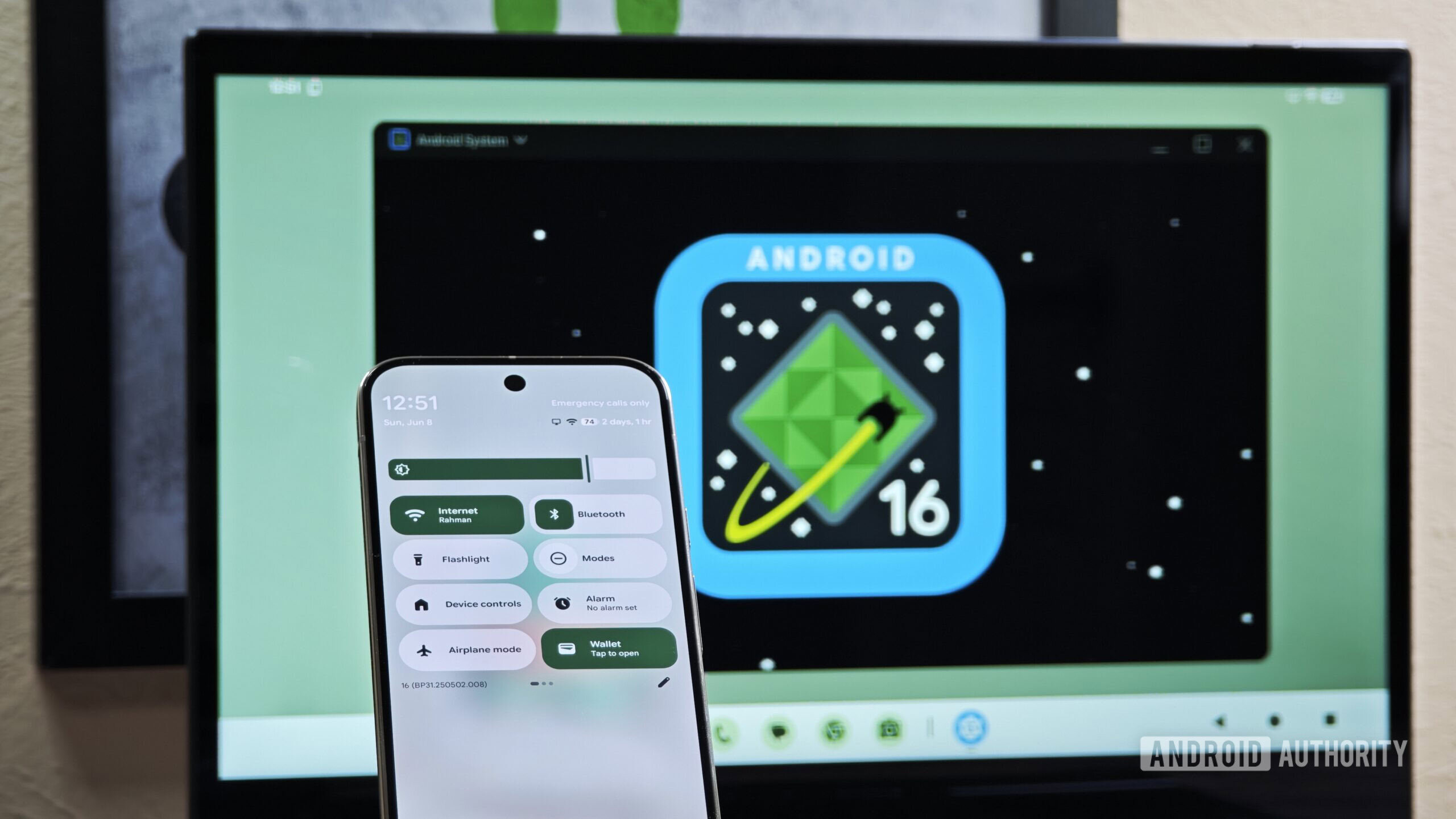 Material 3 Expressive and Desktop Mode on a Pixel 9 Pro running Android 16 QPR1